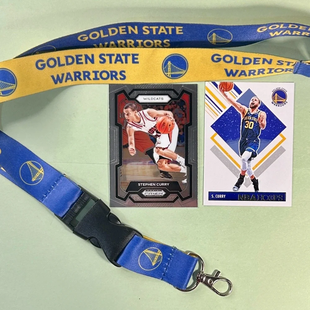 Panini Golden State Warriors Trading Cards with Lanyard - Blue and Yellow